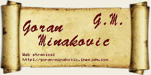 Goran Minaković vizit kartica